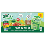 GoGo squeeZ Applesauce and Fruit Puree Variety Pack, Apple, Banana & Strawberry, 3.2 oz (Pack of 20), Unsweetened Fruit Snacks for Kids, Gluten Free, Nut Free and Dairy Free, BPA Free Pouches