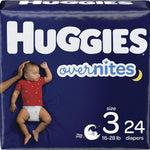 Huggies Size 7 Overnites Baby Diapers: Overnight Diapers, Size 7 (41+ lbs), 68 Ct (2 Packs of 34), Packaging May Vary