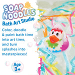Creativity for Kids Soap Noodles Bath Art Studio – Bath Crayons, Soap Paint, Color Fizz & Confetti with Mold-Free Rubber Duck | Washable Bathtub Art & Sensory Toy Set for Toddlers and Kids (Ages 3+)