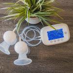 Crane Deluxe Double Electric Cordless Rechargeable Breast Pump, Portable, Closed System, Overflow Protection