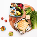 Good Bare Stainless Steel Sandwich Container for Kids & Adults, Plastic-Free Lunch Box with Silicone Lid, Leakproof Metal Snack Box, Dishwasher Safe, BPA-Free Food Storage Container, Sky Blue