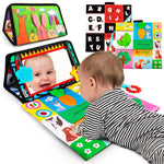 beetoy Tummy Time Baby Mirror Toys with Black and White Pattern, High Contrast 3D Activity Play Crinkle Toys Baby Mirror for Newborn 0 3 6 Months