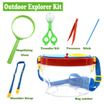 JTCJozz Bug Catcher Kit, Kids Bug Collection Kit, Outdoor Nature Explorer Kit with Tweezers, Magnifying Glass, Science Educational Kit, Bug Observation Container for Boys and Girls