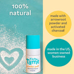 T is for Tame - Baby Powder Mist, Natural Ingredients, Talc-Free Spray with Arrowroot & Charcoal, Mess-Free Application, Vegan & Cruelty-Free, Travel Friendly Size (2 Pack)