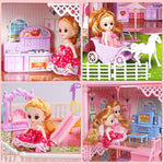 Huge Doll House Dollhouse with Light, Gift for Girls