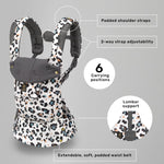 LÍLLÉbaby Complete 6-in-1 Ergonomic Baby Carrier Infant to Toddler with Lumbar Support (7-45 Pounds), 360 Degree Baby Wearing, Inward and Outward Facing (Desert Leopard)