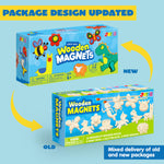 JOYIN 12 pcs Wooden Magnets, Spring Arts & Crafts for Boys and Girls, Children Painting Craft Activities Kit, Craft Toys Gifts for Birthday Easter