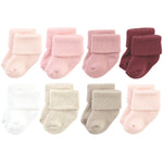 Hudson Baby Unisex Baby Cotton Rich Baby Terry Socks 16-Pack, Solid Pink Neutral, 0-6 Months