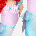 Spooktacular Creations Halloween Mermaid Costume for Girls, Purple Little Mermaid Dress, Princess Dress Up for Girls 4-6 Toddler Pretend RolePlay, Themed Party (3T, 3-4 yrs)