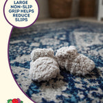 Fruit of the Loom Cozy Thermal Wrap Booties with Non-Slip Grips for Baby & Toddler Girls, Boys, Unisex - Chocolate(12-18 Months)