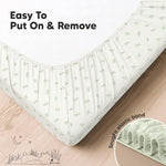 KeaBabies 2-Pack Organic Crib Sheets for Boys, Girls - 52x28 Fitted Crib Mattress Sheet Neutral, Breathable Jersey Cotton Cover for Baby Bed, Toddler Mattress, Soft & Cute Prints (Herb)