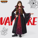 Spooktacular Creations Halloween Girls Royal Vampire Costume for Kids and GIrls, Gothic Queen Halloween Dress Up for Party