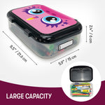 ZIPIT: Recycled Plastic Pencil Box - Pink Unicorn - Large Capacity Case, Character Stationery Organizer, School Supplies-Toy Holder, Snap Close, Kids