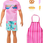 Barbie Mysteries: Beach Detectives Ken Doll Wearing Removeable Signature Outfit with Storytelling Accessories, Including Apron & Snacks