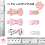 CÉLLOT 90 pcs Mini Grosgrain Ribbon Bows - Snap Clips for Baby Toddlers Infants' Fine Thin Hair