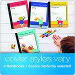 Oxford Primary Composition Notebooks, Kids Handwriting & Drawing Story Journal, Pre-K, Grades K-2, 100 Sheets/200 Pages, 9 3/4 x 7 1/2, (63784) (Pack of 4)
