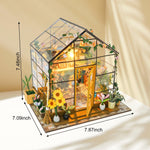 GuDoQi DIY Miniature Dollhouse Kit, Tiny House kit with Furniture, Miniature House Kit 1:24 Scale, Handmade Gift for Birthday Christmas'Day, Sunshine Flower House