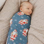 Copper Pearl Swaddle Blankets for Newborns | Soft Stretchy Receiving Blankets for Boys and Girls | Large 46 x 46 Inch Baby Blankets | Lightweight and Breathable Swaddles | Santa Claus