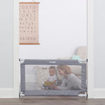Regalo Safety 27.5-50” Extra Wide Mesh Baby Gate for Doorways & Hallways, Expandable Pressure Mounted Baby Gate for Toddlers & Pets, Includes Rubber Bumpers, Gray