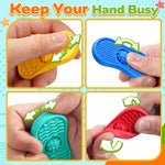 Sensory Fidget Toys For Kids 6 Pack Silicone Worry Stones for Autism & ADHD Calming Down Quiet Figette Classroom Must Have Stress Toys for Anxiety Relief Office Desk Toy Set Easter Basket Stuffer Gift