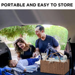 HBlife Large Baby Diaper Caddy Organizer, Paper Rope Storage Baskets Nursery Bin with Removable Divider, Portable Car Organizer for Diapers, Baby Shower Gifts, Newborn Essentials Must Haves