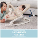 Baby Delight Aura | Deluxe Portable Rocker & Seat for Infants | Soothing Vibration & Sounds | Baby Rocker | Quilted Organic Oat
