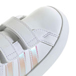 adidas Unisex-Baby Grand Court 3.0 Cf I, White/Iridescent/White, 6