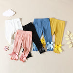 Toddler Baby Girl Legging Pants 5-Pack in Grey White Black Orange and Pink 6-9 Months