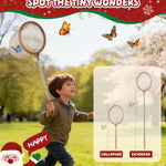 CUUCUVA Bug Catcher Kit for Kids Outdoor Explorer Kit with Insect Cage, Observation Box, Magnifying Glass, 8 Toy Bugs, Net & 10 Cards, STEM Educational Toys Gifting for Boys & Girls Ages 3+