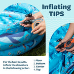 Inflatable Kiddie Pool for Toddlers, 48"X12" Round Plastic Blow Up Kids Swimming Pool, Outdoor Water Play, Ball Pit Toys for Kids Age 2 3 4 5, Summer Essential Baby Splash Pools with Cushioned Floor