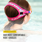 FINIS Dragonfly Goggles - Underwater Swimming Goggles for Kids - UV Protection - Anti-Fogging - Swim Goggle for Children Ages 3-8 - Flower Power