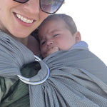 Vlokup Baby Water Ring Sling Carrier | Lightweight Breathable Mesh Baby Wrap for Infant, Newborn, Kids and Toddlers | Perfect for Summer, Swimming, Pool, Beach | Great for Dad Too Light Gray