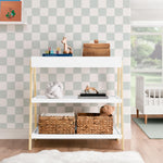 Delta Children Scout Changing Table - Greenguard Gold Certified, Bianca White/Natural