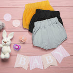 Sintege 5 Pieces Baby Shorts Linen Bloomer Short 3-6 Months Blend Summer Loose Cute Short Bloomer for Unisex Boy Girl