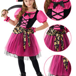 Spooktacular Creations Halloween Costumes for Girls, Kids Pirate Costume, Magenta Pirate Dress for Toddler Girls Halloween Princess Role Play Parties(Medium(8-10 yrs))