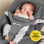 Ergobaby Evolve 3-in-1 Bouncer, Adjustable Multi Position Baby Bouncer Seat, Fits Newborn to Toddler, Charcoal