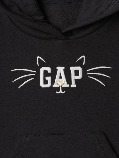 GAP Baby Girls Playtime Favorites Logo Pullover Hoodie Hooded Sweatshirt Moonless Night 3YRS