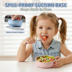 E-far Stainless Steel Baby Bowls with Suction, 4 Pack Removable Colorful Silicone Sleeve Toddlers Kids Bowl, Non-Toxic Snack Container for Baby Food Feeding, Non-Slip & Unbreakable, Dishwasher Safe