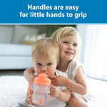 Dr. Brown's Milestones Baby's First Straw Cup, Training Cup with Weighted Straw, 9 oz/270 mL, BPA-free, 6m+, Coral, 1-Pack