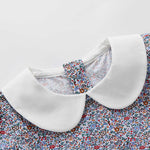pureborn Toddler Girls Woven Dress Long Sleeve Spring Fall Playwear Dresses Blue Orange Floral 2-3 Years