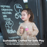 PlanToys® Wooden Ice Cream Playset for Kids | Includes Stand, Scoops & Cones | Pretend Dessert Play Food for Toddlers | Eco-Friendly Role Play Set for Imaginative & Fine Motor Skills Development