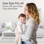 Ring Sling Baby Carrier - USA Lab Tested, 100% Natural Cotton Muslin, Breathable & Ergonomic Ring Sling Sand