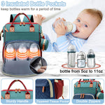 Diaper Bag Backpack Baby Bag, Baby Girl Boy Diaper Bag for Dad Mom with Pad, 16 Pockets, Pacifier Case, Large Diaper Bags Unisex for Travel (Colorful)