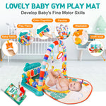 VZO Baby Gyms Play Mats, Infant Play Mat and Activity Gym, Baby Play Piano Gym Mat, Play Mats for Babies Newborns and Toddlers, Tummy Time Activity Mat Toys 0-3-6-12 Months (Green)