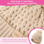 Baby Beanie Hats with 2-Pack,Warm Winter Hats for Boys and Girls,Infant Fleece Lined Toddler Baby Hats for 0-36 Month