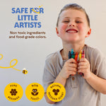 Honeysticks Jumbo Crayons (16 Pack) - Non Toxic Crayons - 100% Pure Beeswax and Food Grade Colors - 16 Bright Colors - Large, Easy to Hold and Use - Preschool Art Supplies for Toddlers/Kids 3-5, 4-8