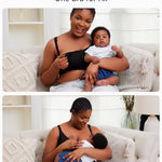 Momcozy Hands Free Pumping Bra, Adjustable Breast-Pumps Holding and Nursing Bra, Suitable for Breastfeeding-Pumps by Lansinoh, Philips Avent, Spectra, Evenflo and More Black