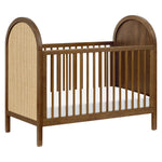 Babyletto Bondi Cane 3-in-1 Convertible Baby Crib - GREENGUARD Gold Certified Convertible Crib to Toddler Bed & Daybed - Wooden Baby Bed 4 Adjustable Heights - Made of 100% Solid Wood - Natural Walnut