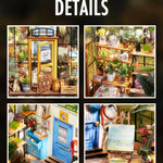 Rolife DIY Miniature House Kit Greenhouse, Tiny House Kit for Adults to Build, Mini House Making Kit with Furniture, Halloween/Christmas Decorations/Gifts for Family and Friends (Cathy's Greenhouse)