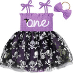 HONGTEYA Baby Girl 1st Birthday Outfit Girl First Birthday Clothes One Year Old Gifts Lace Romper Tulle Summer Newborn Dress